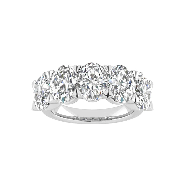 Five Stone Oval Cut Diamond Ring | 5ct Total Weight - Image 2