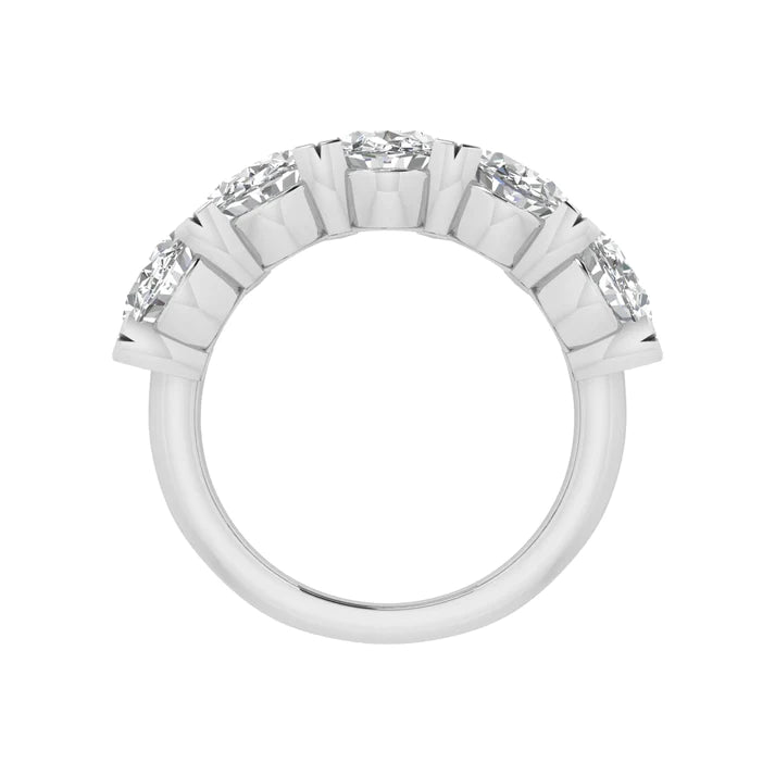 Five Stone Oval Cut Diamond Ring | 5ct Total Weight - Image 3