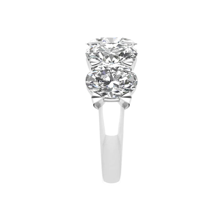 Five Stone Oval Cut Diamond Ring | 5ct Total Weight - Image 4