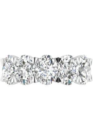 Five Stone Oval Cut Diamond Ring | 5ct Total Weight