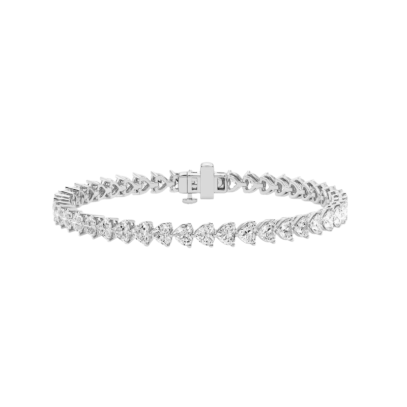 Heart Shape Diamond Tennis Bracelet